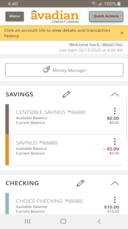 Avadian Credit Union Screenshot4