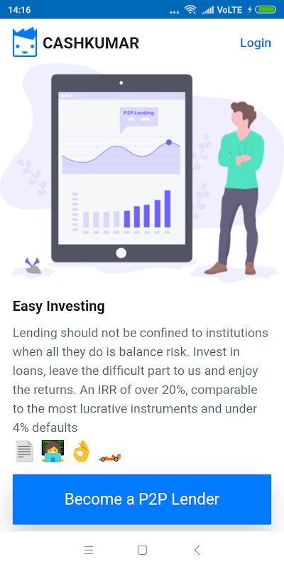 Cashkumar Lenders - P2P Investments in India Screenshot1