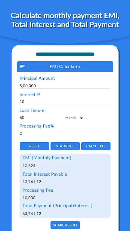 EMI Calculator - Home Loan & F Screenshot1