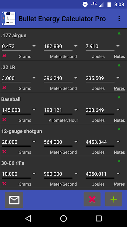 Bullet Energy Calculator Pro Screenshot2