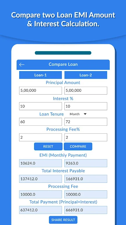 EMI Calculator - Home Loan & F Screenshot3