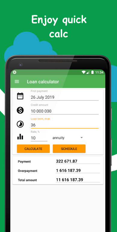 EMI loan calculator Screenshot1