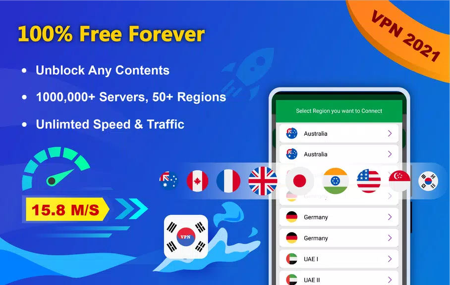 VPN Korea - A Free VPN App & Unlimited VPN Proxy Screenshot2