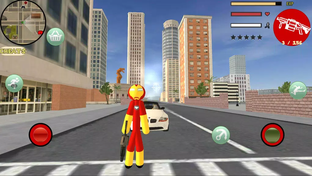 Iron Stickman Rope Hero Gangst Screenshot1