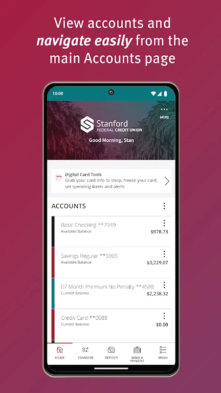 Stanford FCU Mobile Banking Screenshot2