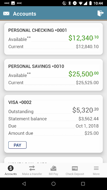 Kirtland CU Mobile Banking Screenshot1