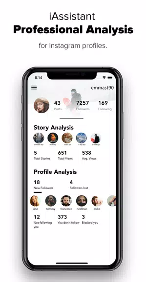 iAssistant Followers Analysis for Instagram Screenshot1