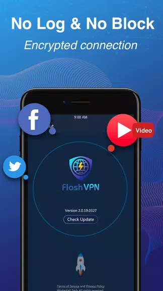 Flash VPN Free - Fast, Unblock & Secure VPN Proxy Screenshot1