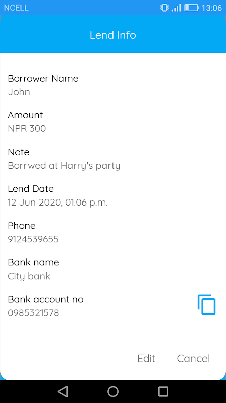 Lend Borrow Recorder Screenshot4