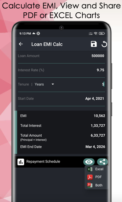 EMI Calculator - Loan Planner/ Screenshot1