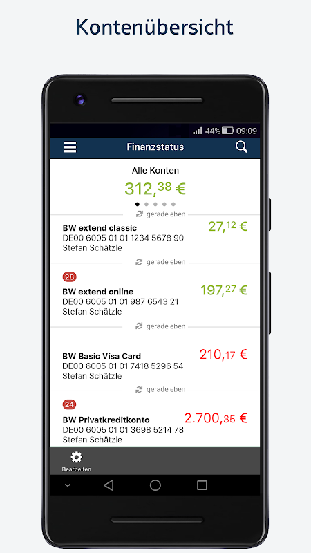 BW-Mobilbanking Phone + Tablet Screenshot1