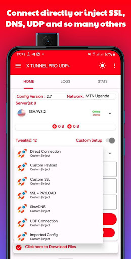 X TUNNEL PRO UDP+ VPN Screenshot2