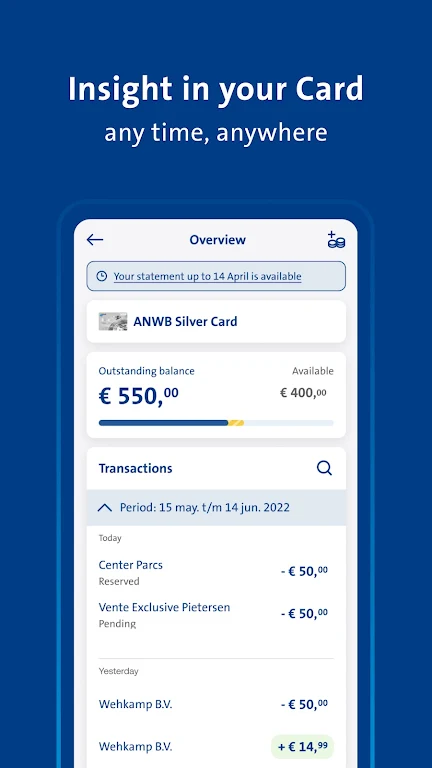 ANWB Creditcard Screenshot1