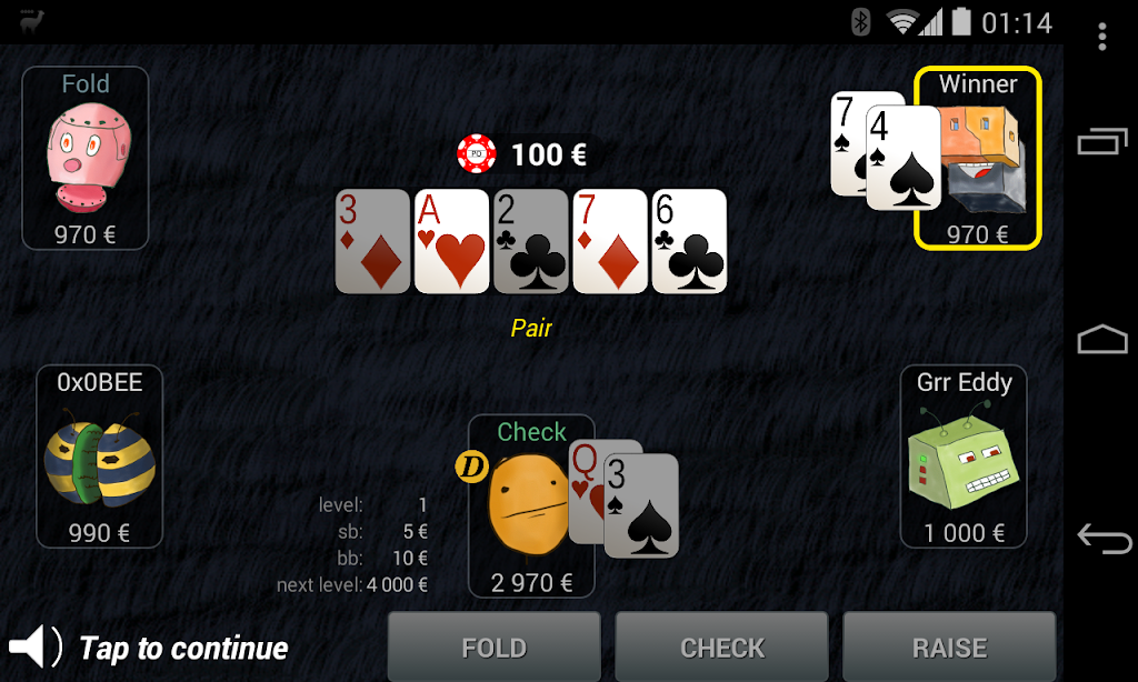 Bots Don't Bluff Offline Poker Screenshot4