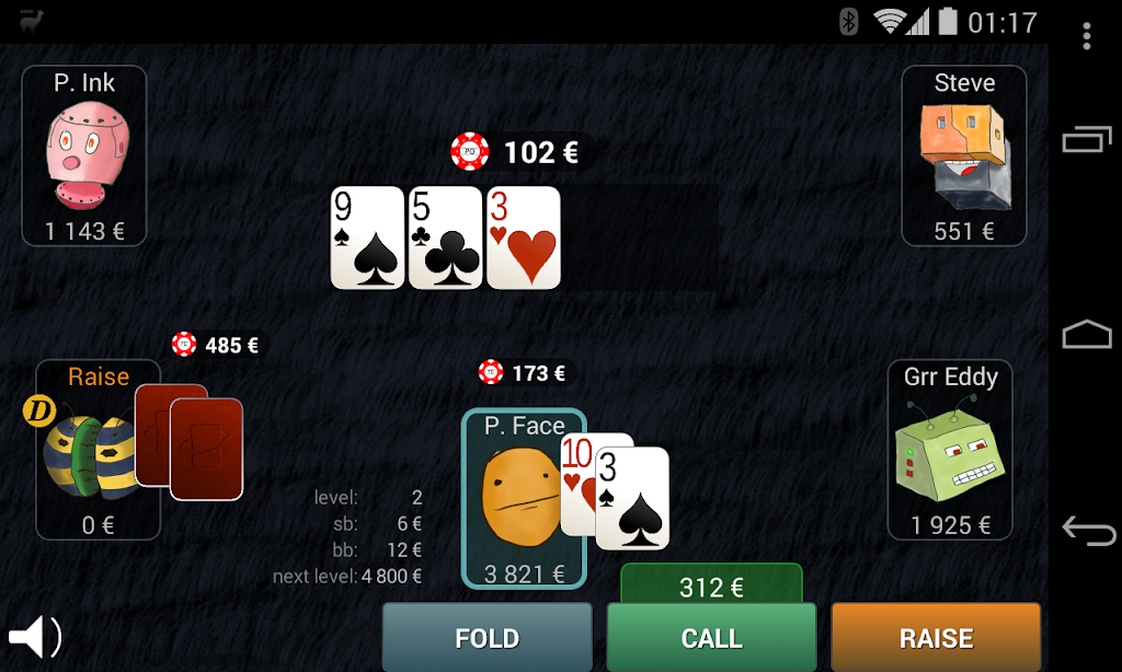 Bots Don't Bluff Offline Poker Screenshot1