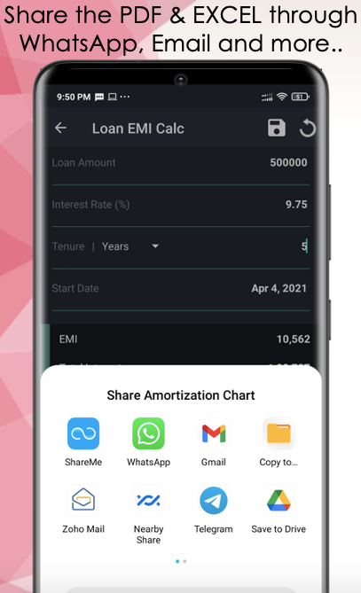 EMI Calculator - Loan Planner/ Screenshot2