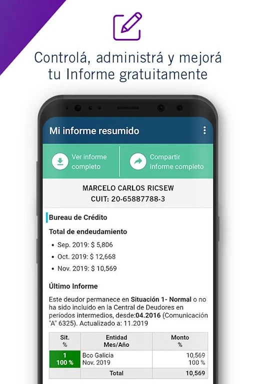 Mi Nosis Situación Crediticia Screenshot3