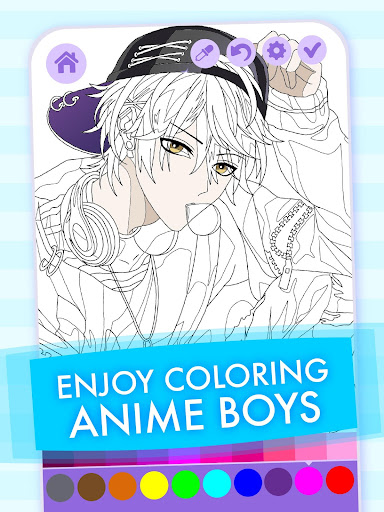 Kawaii Anime Boys Coloring Book Screenshot4