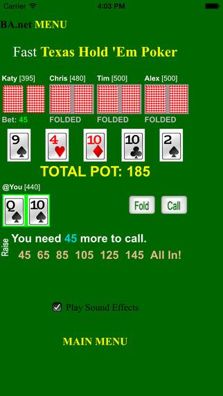 Fast Texas Hold Em Poker BAnet Screenshot2