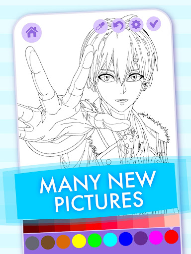 Kawaii Anime Boys Coloring Book Screenshot2