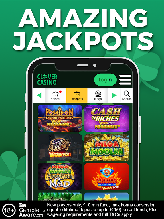 Clover Casino No Deposit Reels Screenshot4