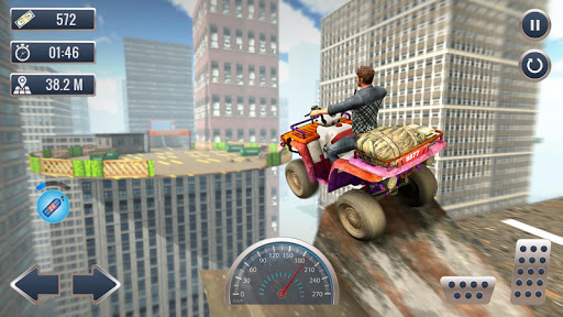 ATV Bike Rooftop City Stunt Ramp Screenshot4