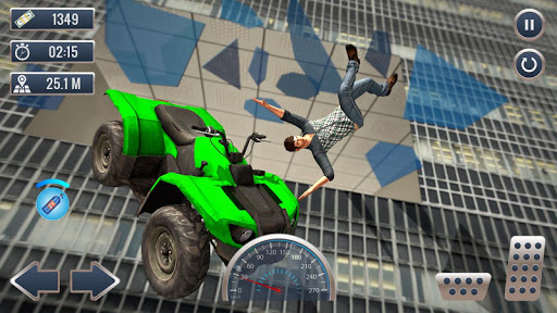 ATV Bike Rooftop City Stunt Ramp Screenshot3