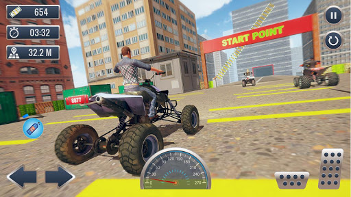 ATV Bike Rooftop City Stunt Ramp Screenshot1