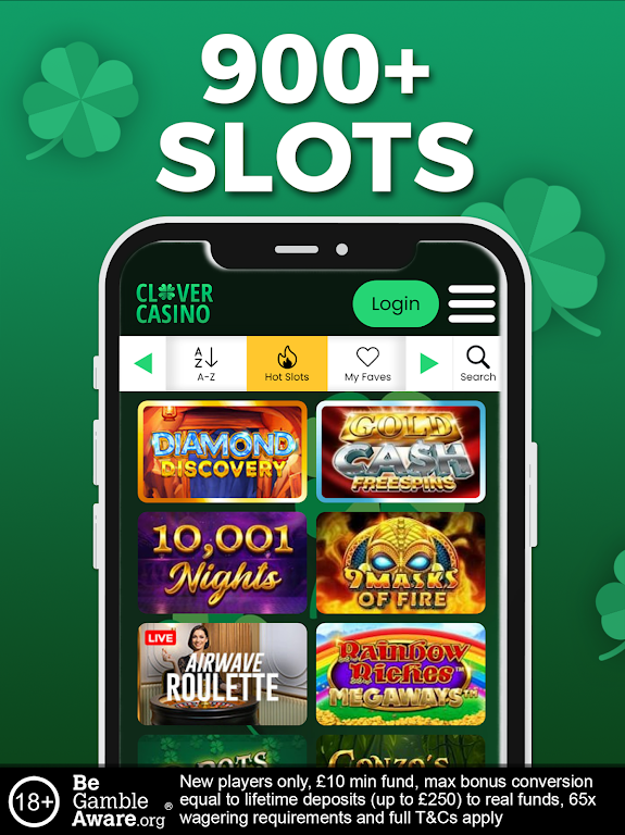 Clover Casino No Deposit Reels Screenshot2