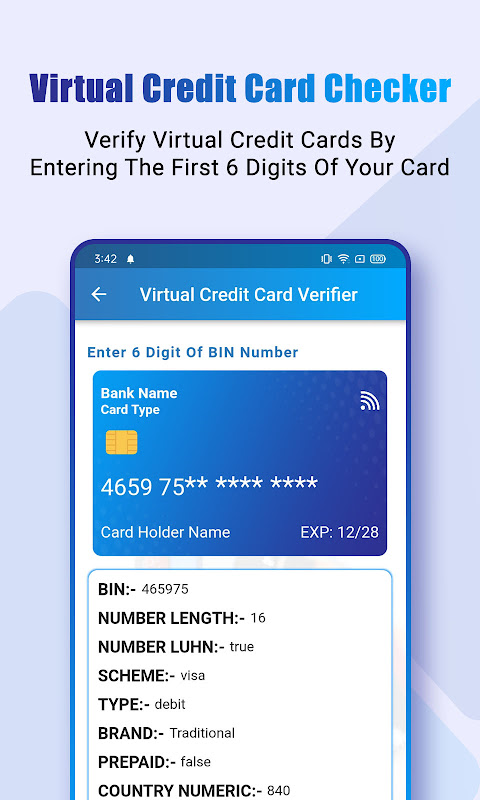 Virtual Credit Card Verifier Screenshot4