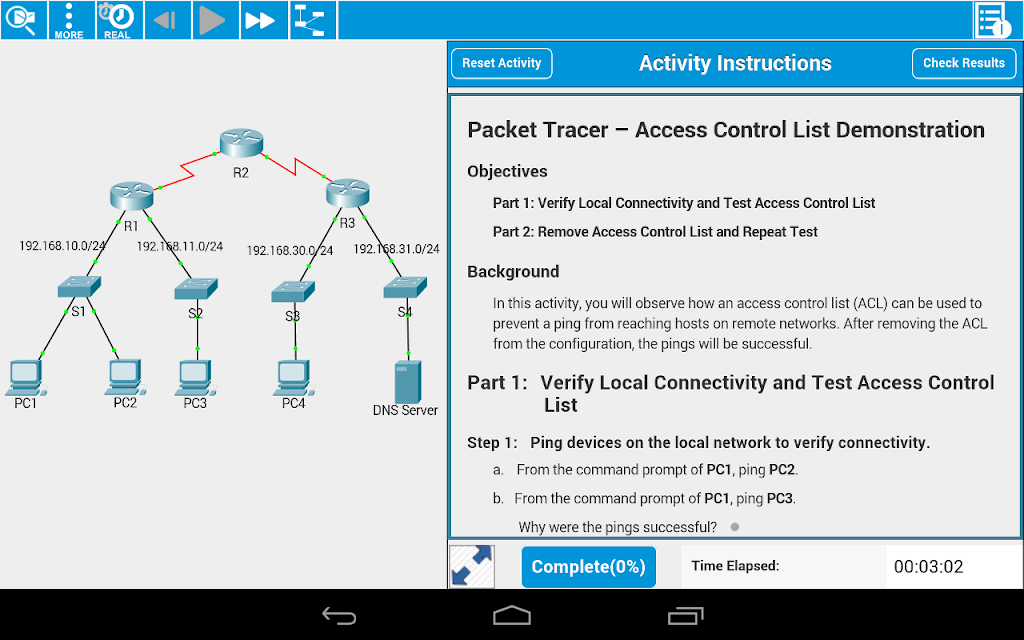 Cisco Packet Tracer Mobile Screenshot1