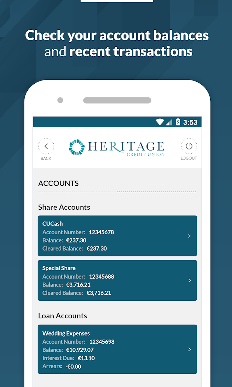 Heritage Credit Union Screenshot2