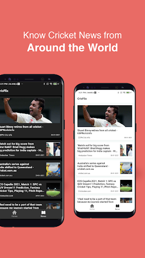 CricFlix: Live Scores, Cricket News & Scorecard Screenshot3