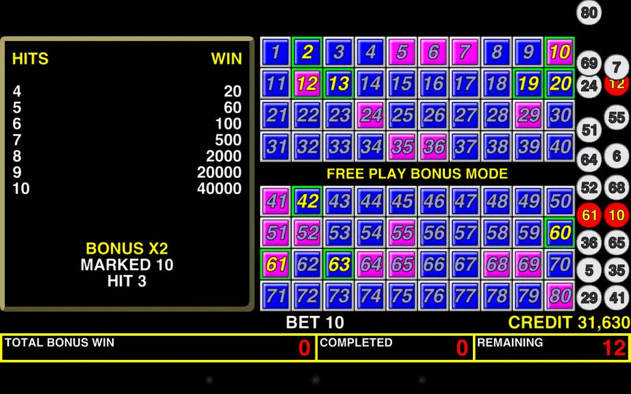 Keno Bonus Las Vegas Casino Screenshot1