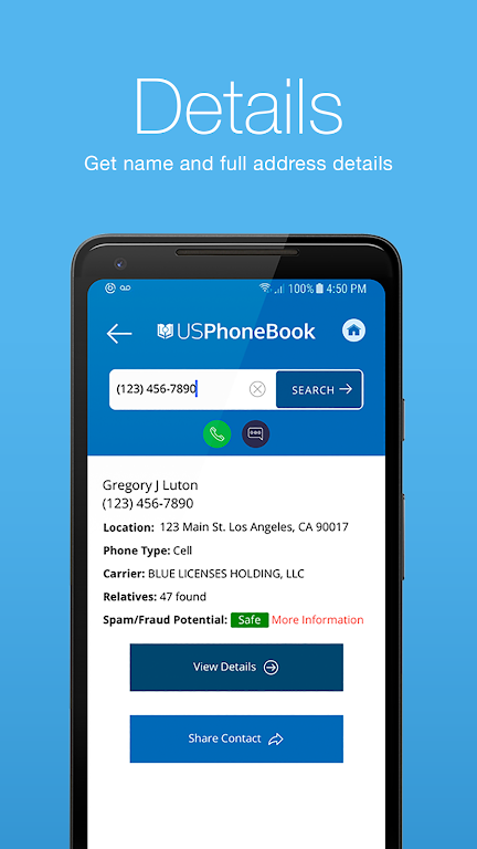 USPhoneBook Screenshot4