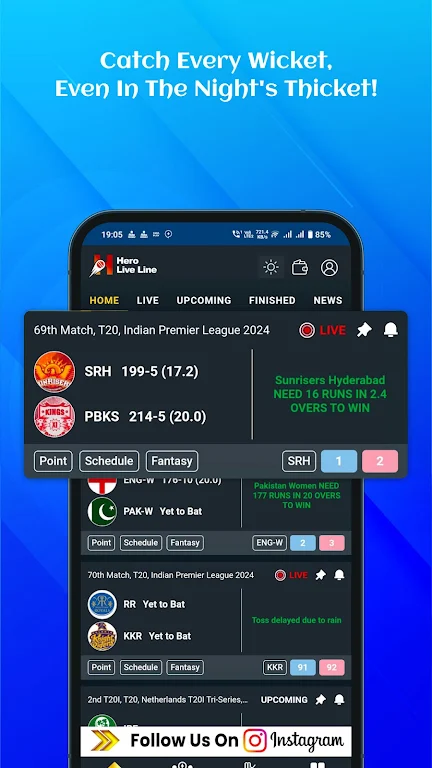 Hero Live Line - Cricket Score Screenshot2