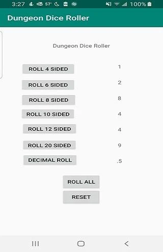 Dungeon Dice Roller Screenshot1