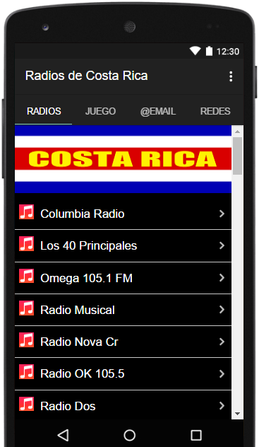 Radios Emisoras de Costa Rica FM AM en Vivo Gratis Screenshot1