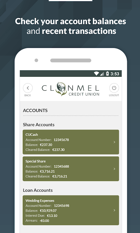 Clonmel Credit Union Screenshot1