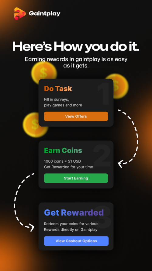 Gaintplay - Make Money Now Screenshot1