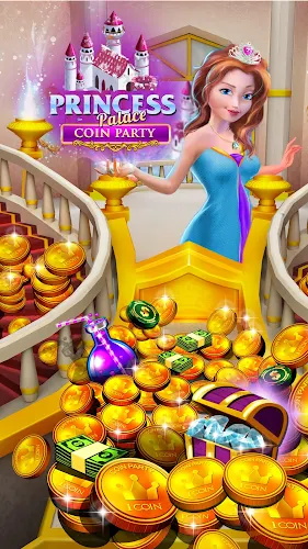 Princess Gold Coin Dozer Party Screenshot2