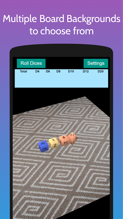 3D Dice Simulator 6,8,10,12,20 Screenshot3