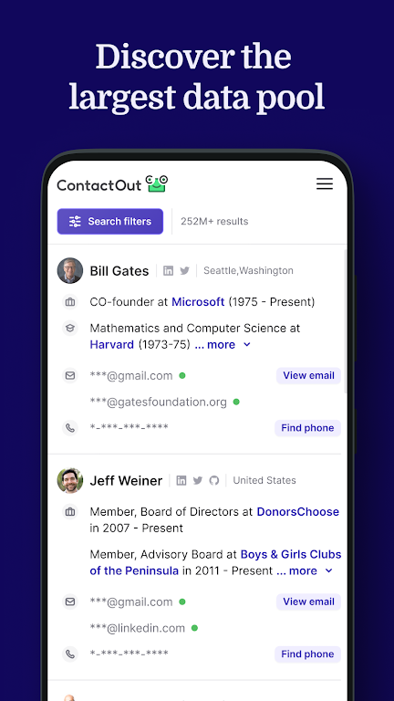 ContactOut - Find email/phone Screenshot1