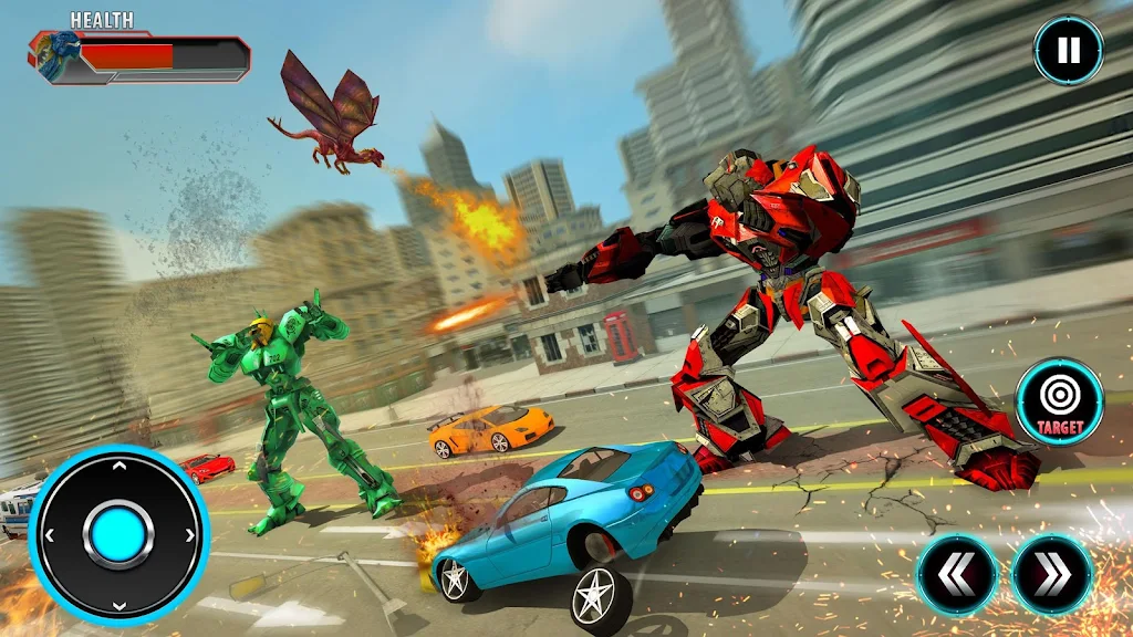 Multi Transforming Flying Dragon Robot Shooting Screenshot4