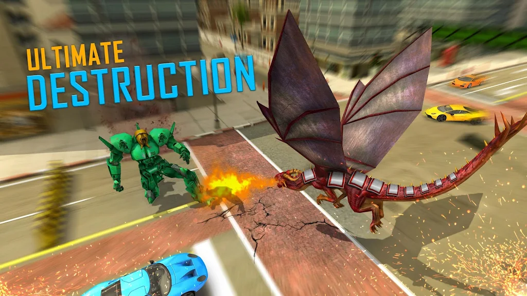 Multi Transforming Flying Dragon Robot Shooting Screenshot1