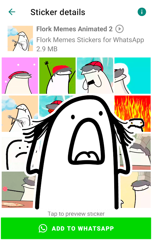 Flork memes stickers WASticker Screenshot2