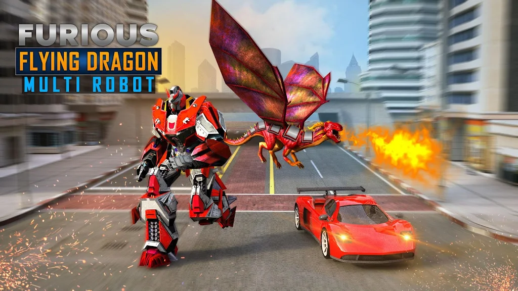 Multi Transforming Flying Dragon Robot Shooting Screenshot2