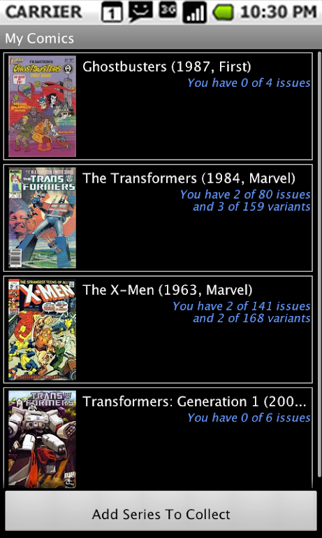 Comic Checklist Lite Screenshot1