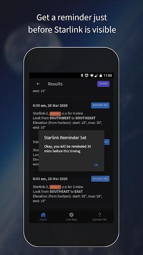 Find Starlink Satellites Screenshot2
