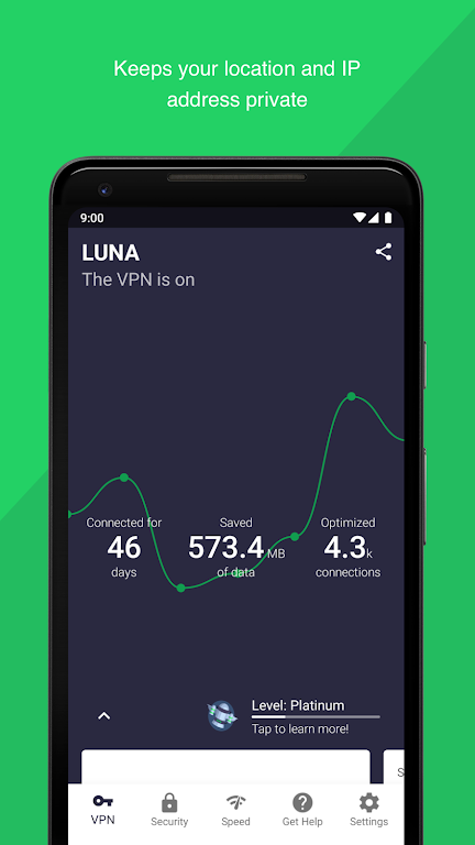 Luna -- Best VPN for Android Screenshot1